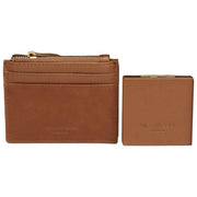 Alice Wheeler London Veronica Coin Purse and Compact Mirror Gift Set - Tan