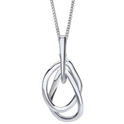 Beginnings Organic Interlinking Drop Pendant - Silver