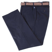 BRUHL Montana Micro Twill Stretch Lightweight Chinos - Marine Navy
