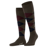 Burlington Edinburgh Knee High Socks - Dark Brown