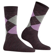 Burlington Melange Marylebone Socks - Coral Red/Purple