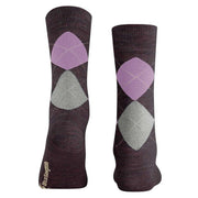 Burlington Melange Marylebone Socks - Coral Red/Purple