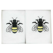 Dalaco Bee Embroidered Cotton Handkerchiefs - White/Yellow/Black