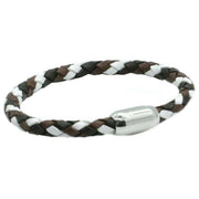 Dalaco Leather Bracelet - Brown/Black/White