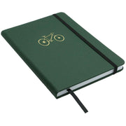 David Van Hagen Bicycle A5 Notebook - Green/Gold