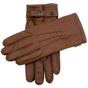 Dents Badminton Heritage Cashmere-Lined Leather Gloves - Havana Tan