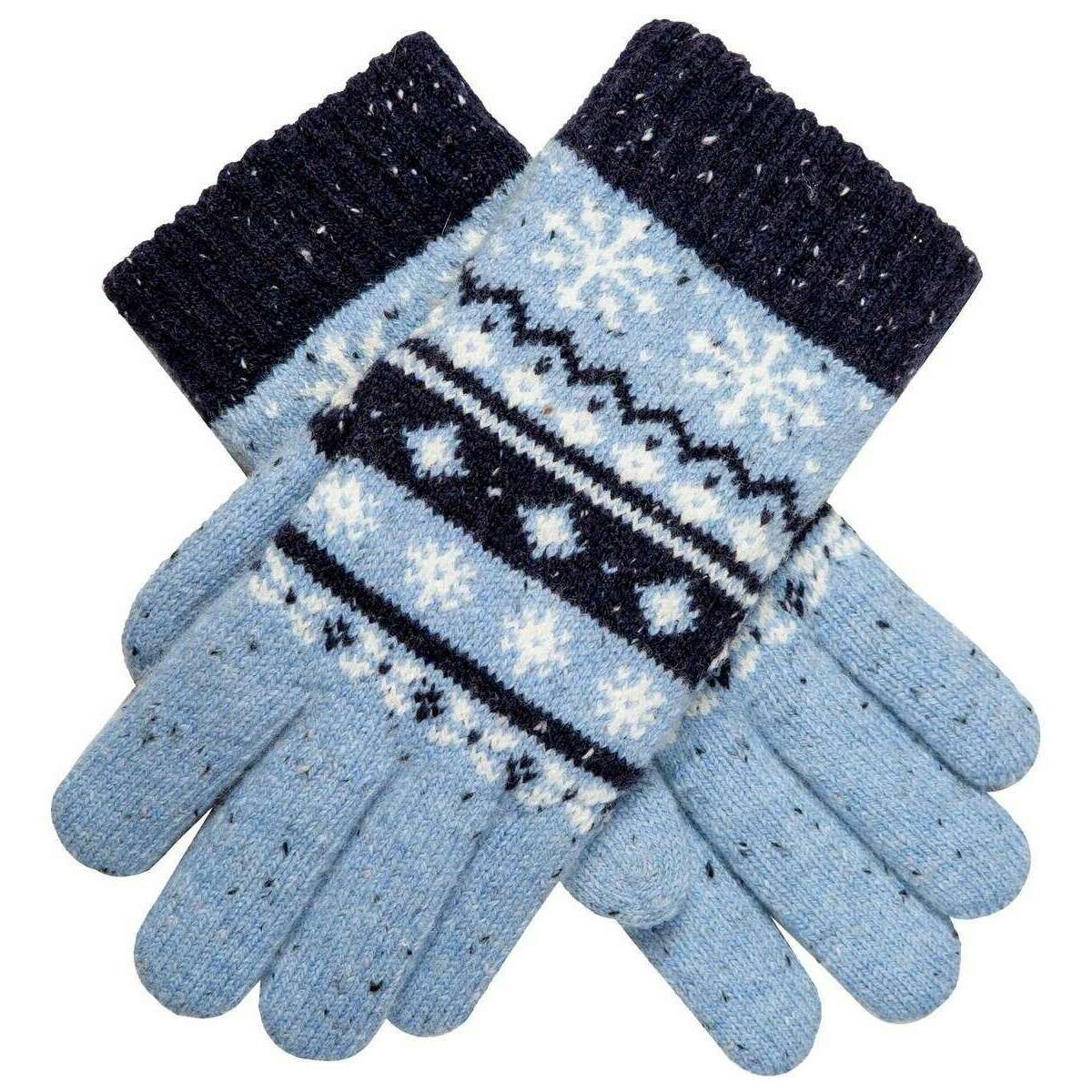 Cornflower Blue Womens Dents Fair Isle Jacquard Design Knitted Gloves – KJ Beckett