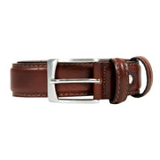 Dents Heritage Lined Full-Grain Leather Belt - Oxblood Brown
