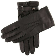 Dents Rushton Heritage Cashmere-Lined Leather Gloves - Black