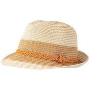 Dents Two Tone Straw Trilby Hat - Natural