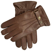 Dents Whitchurch Deerskin Leather Gloves - Walnut Brown