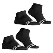 Esprit Accent Stripe 2 Pack Sneaker Socks - Black