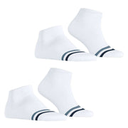 Esprit Accent Stripe 2 Pack Sneaker Socks - White