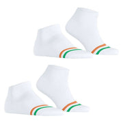 Esprit Accent Stripe 2 Pack Sneaker Socks - White-Mix