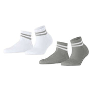 Esprit Active Tennis 2-Pack Sneaker Socks - Grey/White