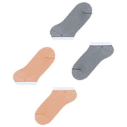 Esprit Allover Stripe 2 Pack Sneaker Socks - Orange/Black/White