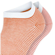 Esprit Allover Stripe 2 Pack Sneaker Socks - Orange/Pink