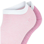 Esprit Allover Stripe 2 Pack Sneaker Socks - Pink