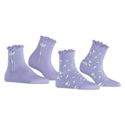 Esprit Blossom 2 Pack Socks - Thimble Purple