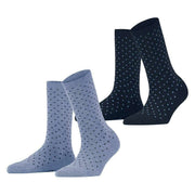Esprit Fine Dot 2 Pack Socks - Blue