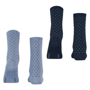Esprit Fine Dot 2 Pack Socks - Blue