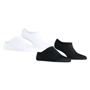 Esprit Fine Rhomb 2-Pack Sneaker Socks - Black/White