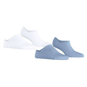 Esprit Fine Rhomb 2-Pack Sneaker Socks - Light Blue/White