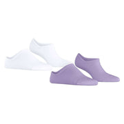 Esprit Fine Rhomb 2-Pack Sneaker Socks - Purple/White