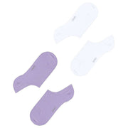Esprit Fine Rhomb 2-Pack Sneaker Socks - Purple/White
