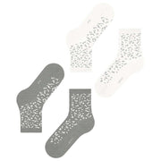 Esprit Fun Pattern 2 Pack Socks - Grey/White