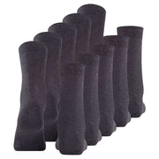 Esprit Solid 5 Pack Socks - Anthracite Grey