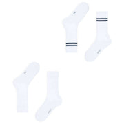 Esprit Tennis Stripe 2 Pack Socks - Off White