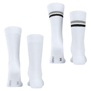 Esprit Tennis Stripe 2 Pack Socks - White-Mix