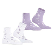 Esprit Twig 2 Pack Socks - Purple/White