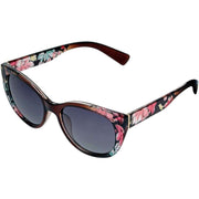 Foster Grant Aisha Polarised Small Oval Floral Sunglasses - Brown/Pink/Blue