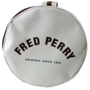 Fred Perry Classic Barrel Bag - Carrington Road Brick Red/Ecru Cream