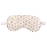 Jessica Russell Flint Stars Silk Eye Mask - Cream/Gold