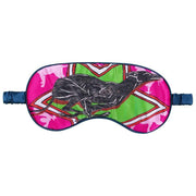 Jessica Russell Flint Year of the Dog Silk Eye Mask - Green/Pink