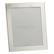 Juliana Impressions Ripple Texture Silver Plated Frame 8 x 10 - Silver/White