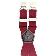 Knightsbridge Neckwear XL Plain Clip Style Braces - Burgundy