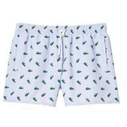 Lacoste Croc Print Swim Shorts - Phoenix Blue/Green