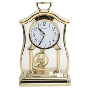 Rhythm Collumned Design Mantel Clock - Gold