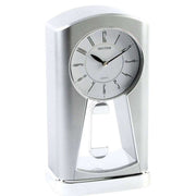 Rhythm Motion Mantel Clock - Silver