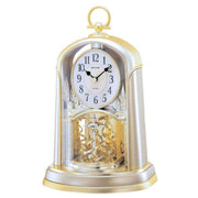 Rhythm Rotating Twist Pendulum Mantel Clock - Gold/Silver