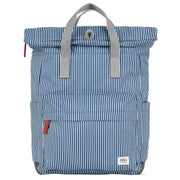 Roka Canfield B Medium Hickory with Red Recycled Canvas Backpack - Red/Blue/White