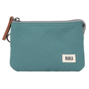 Roka Carnaby Small Sustainable Canvas Wallet - Sage Green