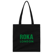 Roka Notting Hill Small Tote Bag - Black/Emerald Green