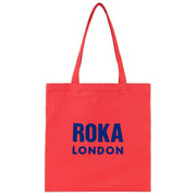 Roka Notting Hill Small Tote Bag - Raspberry Red/Blue