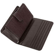 Smith and Canova Embossed Leather Card and Document Wallet - Brown