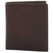 Smith and Canova Smooth Leather Bi-Fold Card Wallet - Brown